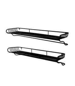 Set De 2 Étagères En Métal Noir