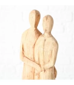 Set De 2 Figurines Couple Déco à Poser En Bois De Manguier H56cm -Produits Menagers Boutique set de 2 figurines couple deco a poser en bois de manguier h56cm 3