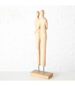 Set De 2 Figurines Couple Déco à Poser En Bois De Manguier H56cm -Produits Menagers Boutique set de 2 figurines couple deco a poser en bois de manguier h56cm 5