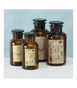 Set De 2 Flacons D'Apothicaire Décoratifs En Verre - 22cm -Produits Menagers Boutique set de 2 flacons d apothicaire decoratifs en verre 3