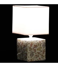 Set De 2 Lampes En Grès Feuillage Et Oiseaux 12.5x12.5x25.5cm -Produits Menagers Boutique set de 2 lampes en gres feuillage et oiseaux 125x125x255cm 2