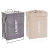 Set De 2 Paniers à Linge Gris Et Beige 38.5x22.5x60.5cm -Produits Menagers Boutique set de 2 paniers a linge gris et beige 385x225x605cm