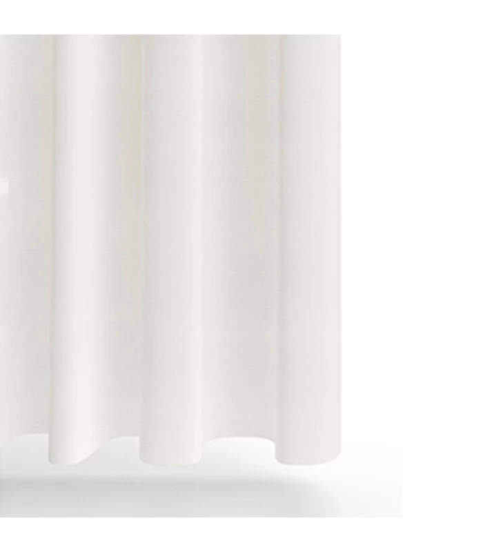 Set De 2 Rideaux De Douche Tissu Polyester Blanc Et Noir 180x180cm 4 Set De 2 Rideaux De Douche Tissu Polyester Blanc Et Noir 180x180cm – Image 2