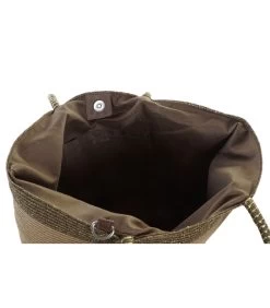 Set De 2 Sacs + 2 Chapeaux Fibres Naturelles Tressées - Marron Et Vert -Produits Menagers Boutique set de 2 sacs 2 chapeaux fibres naturelles tressees marron et vert 5