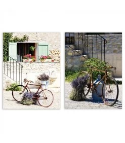 Set De 2 Tableaux Décoratifs Photo Vélos - 60x80cm