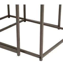 Set De 2 Tables Basses Gigognes Bois Et Métal Gris 50x50x50cm -Produits Menagers Boutique set de 2 tables basses gigognes bois et metal gris 50x50x50cm 2