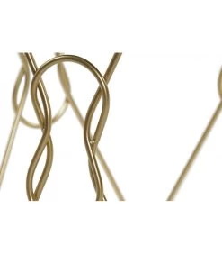 Set De 2 Tables Rondes Métal Doré Et Miroir - 50x50x51cm -Produits Menagers Boutique set de 2 tables rondes metal dore et miroir 50x50x51cm 3