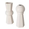 Set De 2 Vases Blancs Design En Céramique -Produits Menagers Boutique set de 2 vases blancs design en ceramique