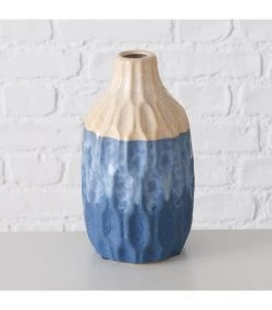 Set De 2 Vases En Poterie Blanc Crème Et Bleu H21cm 10 Set De 2 Vases En Poterie Blanc Crème Et Bleu H21cm -Produits Menagers Boutique set de 2 vases en poterie blanc creme et bleu h21cm 3