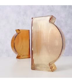 Set De 2 Vases En Verre Strié H20cm 8 Set De 2 Vases En Verre Strié H20cm -Produits Menagers Boutique set de 2 vases en verre strie h20cm 2