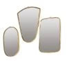 Set De 3 Miroirs Muraux Laiton Or Antique -Produits Menagers Boutique set de 3 miroirs muraux laiton or antique