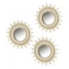 Set De 3 Miroirs Ronds Soleils Dorés -Produits Menagers Boutique set de 3 miroirs ronds soleils dores
