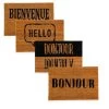 Set De 4 Paillassons Coco Bonjour, A Bientôt, Hello, Bienvenue - 60x40cm