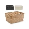 Set De 3 Paniers à Linge Rectangulaires En Plastique Façon Osier Tressé -Produits Menagers Boutique set de 3 paniers a linge rectangulaires en plastique facon osier tresse