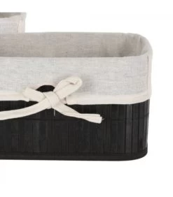 Set De 3 Paniers De Rangement En Bambou Noir Pour Salle De Bain 7 Set De 3 Paniers De Rangement En Bambou Noir Pour Salle De Bain -Produits Menagers Boutique set de 3 paniers de rangement en bambou noir pour salle de bain 2