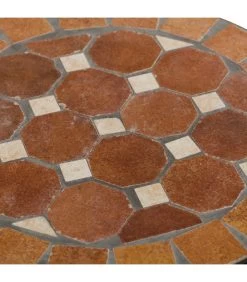 Set De 3 Sellettes En Métal Noir Et Plateaux Carreaux Céramique Rétro -Produits Menagers Boutique set de 3 sellettes en metal noir et plateaux carreaux ceramique retro 2