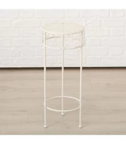 Set De 3 Supports Pots Plantes En Métal Blanc -Produits Menagers Boutique set de 3 supports pots plantes en metal blanc 4