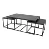 Set De 3 Tables Basses Gigognes Métal Noir -Produits Menagers Boutique set de 3 tables basses gigognes metal noir