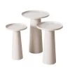 Set De 3 Tables D'appoint Ronde En Métal Blanc -Produits Menagers Boutique set de 3 tables d appoint ronde en metal blanc