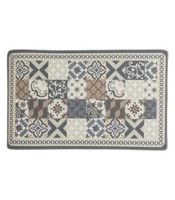 Set De 3 Tapis De Cuisine Ergonomiques Carreaux De Ciment - 45x75cm -Produits Menagers Boutique set de 3 tapis de cuisine ergonomiques carreaux de ciment 45x75cm 3
