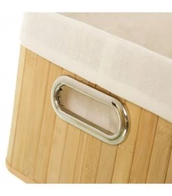 Set De 4 Paniers De Rangement Pour Salle De Bain Bambou - 41x28x18cm -Produits Menagers Boutique set de 4 paniers de rangement pour salle de bain bambou 41x28x18cm 3