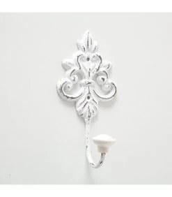 Set De 4 Patères Vieillies En Métal Blanchi Et Céramique -Produits Menagers Boutique set de 4 pateres vieillies en metal blanchi et ceramique 4