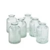 Set De 6 Petits Vases Soliflores En Verre 6x6x10cm