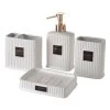 Set Salle De Bain Céramique Blanc Et Cuivre Bath -Produits Menagers Boutique set salle de bain ceramique blanc et cuivre