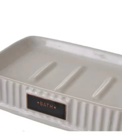 Set Salle De Bain Céramique Blanc Et Cuivre Bath -Produits Menagers Boutique set salle de bain ceramique blanc et cuivre 3