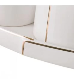 Set Salle De Bain Céramique Blanc Et Or 3 Pièces -Produits Menagers Boutique set salle de bain ceramique blanc et or 3 pieces 3