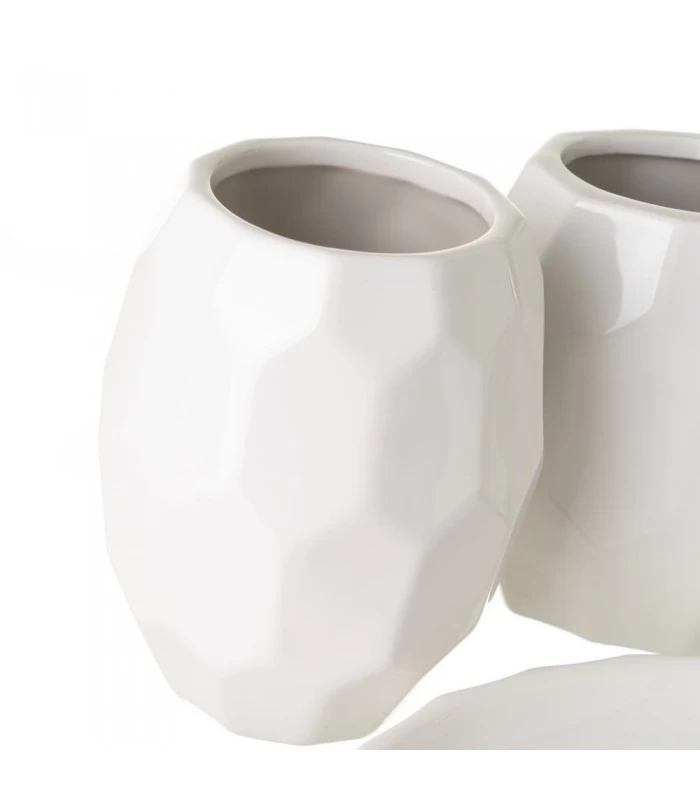 Set Salle De Bain Céramique Blanc Et Or 4 Pièces 6 Set Salle De Bain Céramique Blanc Et Or 4 Pièces – Image 4