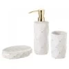 Set Salle De Bain Céramique Blanche à Pois Dorés 3 Pièces -Produits Menagers Boutique set salle de bain ceramique blanche a pois dores 3 pieces