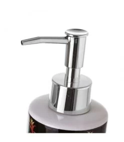 Set Salle De Bain Feuillage Guzmania - Distributeur Savon + Verre -Produits Menagers Boutique set salle de bain feuillage guzmania distributeur savon verre 2