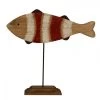 Statue Déco à Poser En Bois Et Métal Poisson Clown -58.5cm -Produits Menagers Boutique statue deco a poser en bois et metal poisson clown