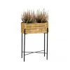 Support Pot Plante En Rotin Synthétique Et Métal Noir - 49x20x66cm -Produits Menagers Boutique support pot plante en rotin synthetique et metal noir 49x20x66cm