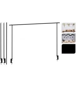 Support Pour Décoration De Table Métal Noir - 135 à 250cm