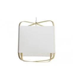Suspension Bambou Et Polyester - 27x27x33cm