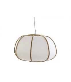 Suspension Bambou Et Polyester - 34x34x21cm