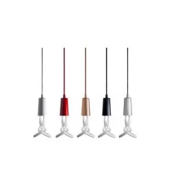 Suspension Design Câble Et Cache-Douille Chrome - Plumen -Produits Menagers Boutique suspension design cable et cache douille chrome plumen 4