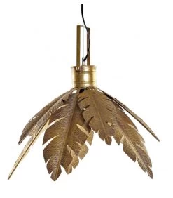 Suspension Originale Feuillage En Métal Doré -45x45x44cm
