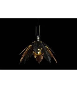 Suspension Originale Feuillage En Métal Doré -45x45x44cm -Produits Menagers Boutique suspension originale feuillage en metal dore 45x45x44cm 4