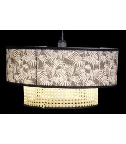 Suspension Polyester Palmiers Et Cannage - 46x46x25cm -Produits Menagers Boutique suspension polyester palmiers et cannage 46x46x25cm 2