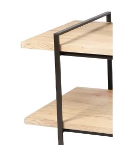 Table Basse 2 Plateaux Bois Structure Métal Noir -Produits Menagers Boutique table basse 2 plateaux bois structure metal noir 2