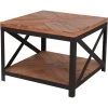 Table Basse Carrée En Teck Et Métal Noir 2 Plateaux -Produits Menagers Boutique table basse carree en teck et metal noir 2 plateaux