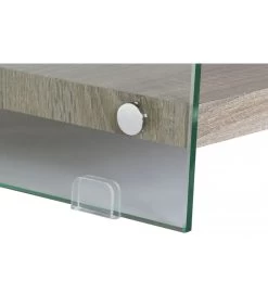 Table Basse Moderne Bois MDF Et Verre Trempé - 130x65x35.5cm -Produits Menagers Boutique table basse moderne bois mdf et verre trempe 130x65x355cm 3