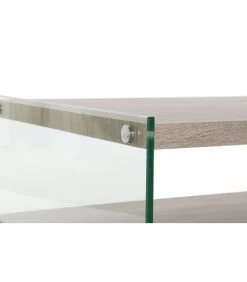 Table Basse Moderne Bois MDF Et Verre Trempé - 130x65x35.5cm -Produits Menagers Boutique table basse moderne bois mdf et verre trempe 130x65x355cm 4