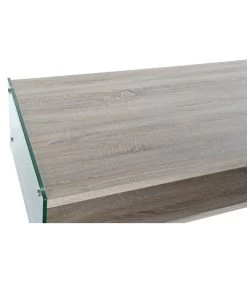 Table Basse Moderne Bois MDF Et Verre Trempé - 130x65x35.5cm -Produits Menagers Boutique table basse moderne bois mdf et verre trempe 130x65x355cm 5