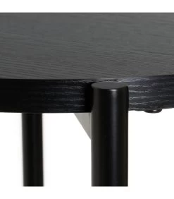 Table Basse Noire En Bois, Métal Et Corde 74x74x41cm -Produits Menagers Boutique table basse noire en bois metal et corde 74x74x41cm 2