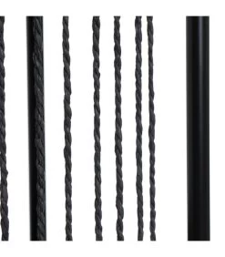 Table Basse Noire En Bois, Métal Et Corde 74x74x41cm -Produits Menagers Boutique table basse noire en bois metal et corde 74x74x41cm 3