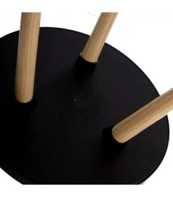 Table D'appoint Bout De Canapé Bois Et Polypropylène Noir - 40x40x43.5cm -Produits Menagers Boutique table d appoint bout de canape bois et polypropylene noir 40x40x435cm 2